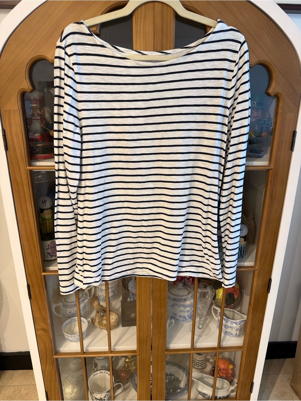 J. Crew Navy & White Striped Artist Tee